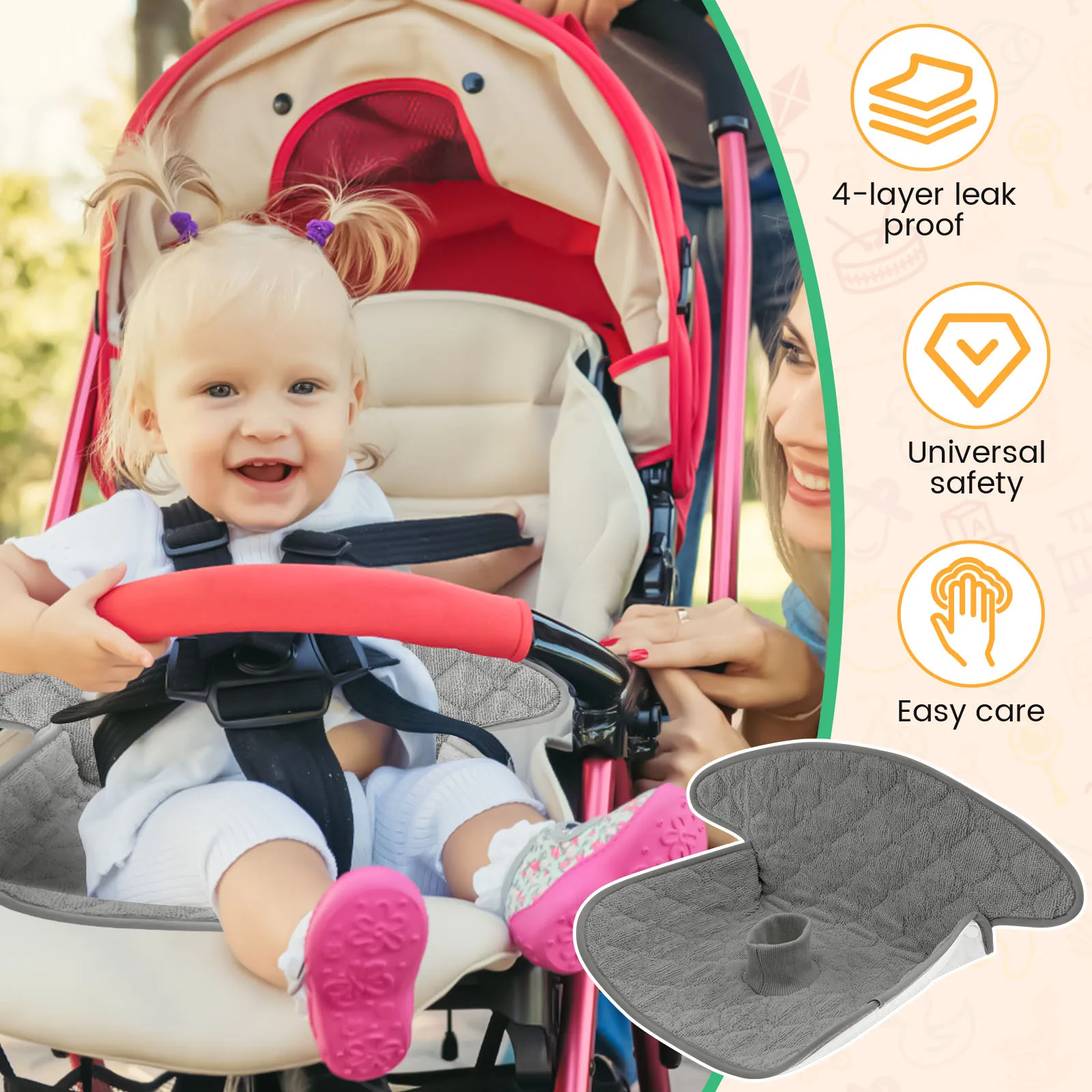 2 Almohadillas de Entrenamient - Infant Car Seat Cover reseña y precio